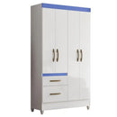 Guarda-Roupa Solteiro 4 Portas 2 Gavetas Madri Moval