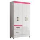 Guarda-Roupa Solteiro 4 Portas 2 Gavetas Madri Moval