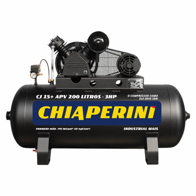 Compressor Chiaperini CJ 15+ APV 200 Lts 175 Lbs 3 cv Trif.