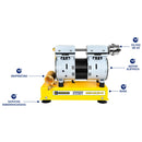 Compressor Chiaperini 5 ADI Ar Direto 120 Libras 1 cv 220v Isento de Óleo Sobre Base