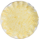 Sousplat Cerâmica Ypê Amarelo com Filete de Ouro 33cm Scalla