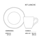 Kit Lanches 4 peças Stoneware Orgânico Breeze Porto Brasil