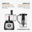 Multiprocessador Mondial Turbo Chef 7 em 1 MPN-01-BE 2 Velocidades 1000W