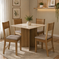 Conjunto de Mesa Helo Poliman com 4 Cadeiras Karlas