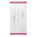 Guarda-Roupa Solteiro 4 Portas 2 Gavetas Nt6010 Notável Móveis