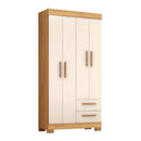 Guarda-Roupa Solteiro 4 Portas 2 Gavetas Nt6010 Notável Móveis