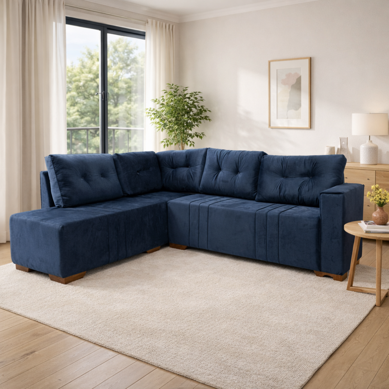 Sofá de Canto 5 Lugares Divano Baflex