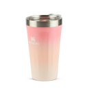 Copo Texturizado Com Tampa Pink Mesa Sunset Gloss | 473ml