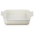 Kit Travessa Retangular Branco 32cm + 4 Pratos Rasos 22cm Branco Le Creuset