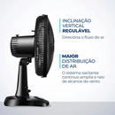 Ventilador de Mesa Mondial VSP-30-B 30cm 6 Pás