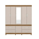 Guarda Roupa Casal 6 Portas 4 Gavetas Guarujá Demóbile