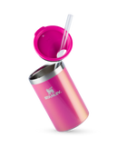 Can Cooler com canudo Stanley Dazzle Pink Shimmer | 296ML