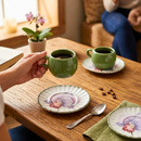 Jogo 6 Xícaras de Café com Pires Cerâmica  Eden Scalla