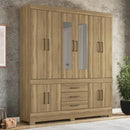 Guarda-Roupa Casal 10 Portas 3 Gavetas com Espelho Murano Demóbile