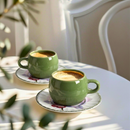 Jogo 6 Xícaras de Café com Pires Cerâmica  Eden Scalla