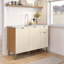 Balcão de Cozinha 3 Portas 1 Gaveta 120cm MDF Vert Plus Kits Paraná