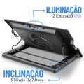 Base De Notebook Com Cooler Multilaser AC166 com 3 Ventoinhas