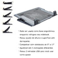 Base De Notebook Com Cooler Multilaser AC166 com 3 Ventoinhas