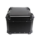 Baú Traseiro Moto 45L Alumínio Preto Tronos – Resistente, Impermeável e Seguro para Viagens