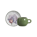 Jogo 6 Xícaras de Café com Pires Cerâmica  Eden Scalla