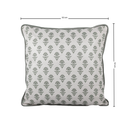 Almofada Linho 52X52 Estampa Botânico Verde Com Cordão
