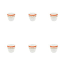 Conjunto com 6 Porta Ovos Porcelana Colline 4,5 cm Strauss