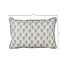 Almofada Linho 35X58 Estampa Dupla Face Verde Com Cordão