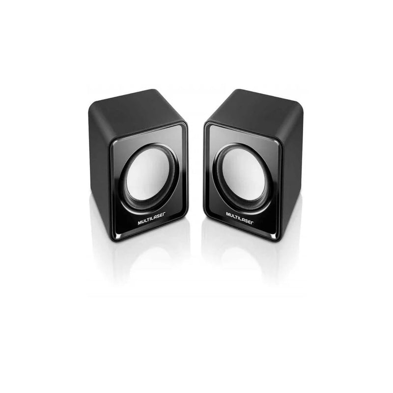 CAIXAS DE SOM CX100 2.0 3W RMS ALIMENTAÇÃO USB CONEXÃO P2 CONTROLE DE VOLUME SOM STEREO