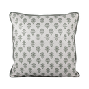 Almofada Linho 52X52 Estampa Botânico Verde Com Cordão