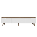 Rack para TV até 80 Polegadas 180 cm 2 Portas 1 Gaveta Rustic/Branco Nilo Madesa