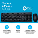 COMBO S/FIO CS100 USB 3 BOT. 1600DPI SLIM PT