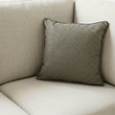 Almofada Linho 52X52 Estampa Mini Xadrez Verde Com Cordão