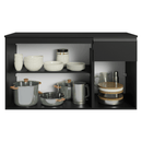 Balcão de Cozinha 120 cm 3 Portas 1 Gaveta Suspenso Preto Nice Madesa
