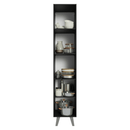 Paneleiro 40 cm 2 Portas Com Pés Preto Nice Madesa