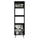 Torre Quente 60 cm 2 Portas 2 Nichos Com Pés Preto Nice Madesa