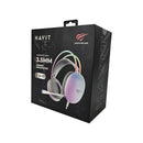 Headset Havit H2037D Gamer RGB Branco P2 USB Over Ear