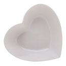 Porta Anéis Cerâmica Coração Branco 12x11x4,1cm
