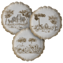 Jogo 6 Pratos Rasos Cerâmica Savana 27,5cm Maison Blanche