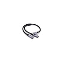 Adaptador UGREEN AV144 USB-C para 2x P2 Fêmea Áudio e Microfone Cabo Áudio 20cm