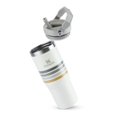 Tumbler Térmico Flip Straw Varsity Cream Ash Stripes | 887ml