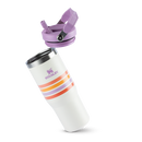 Tumbler Térmico Flip Straw Varsity Cream Lilac Stripes | 887ml