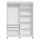 Guarda-Roupa Closet com Pés 2 Gavetas 121 cm Branco Venus Madesa