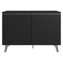 Balcão de Cozinha 120 cm 2 Portas Com Pés Preto Nice Madesa
