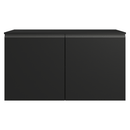 Balcão de Cozinha 120 cm 2 Portas Suspenso Preto Nice Madesa