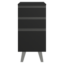 Balcão de Cozinha 40 cm 3 Gavetas Com Pés Preto Nice Madesa