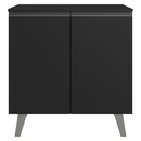 Balcão de Cozinha 80 cm 2 Portas Com Pés Preto Nice Madesa