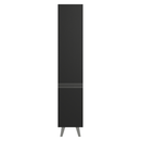 Paneleiro 40 cm 2 Portas Com Pés Preto Nice Madesa