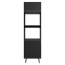 Torre Quente 60 cm 2 Portas 2 Nichos Com Pés Preto Nice Madesa