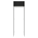 Porta-Geladeira 73 cm 1 Porta Basculante Branco/Preto Lux Madesa