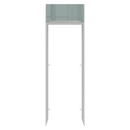 Porta-Geladeira 73 cm 1 Porta Basculante Branco/Cinza Lux Madesa